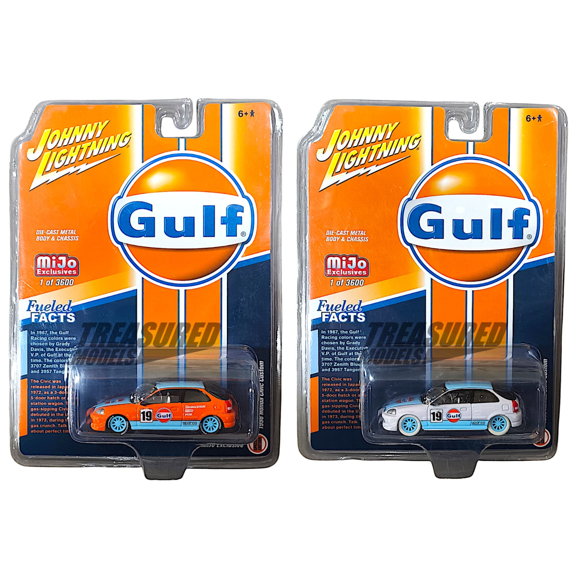 Johnny Lightning CHASE+Regular Honda Civic EK9 Chase Gulf 1 of