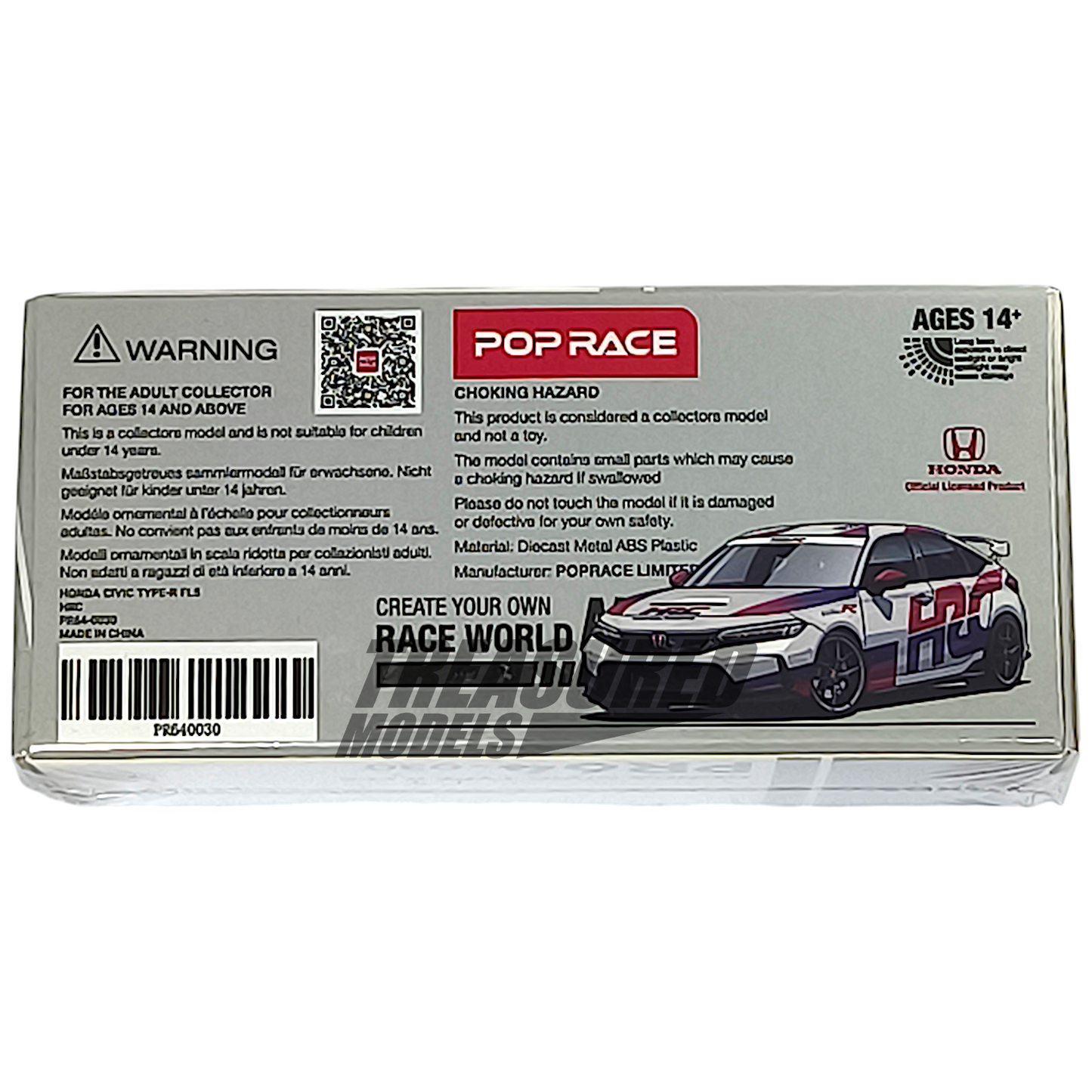Pop Race Honda Civic Type-R FL5 HEC PR64030 1/64 Die Cast