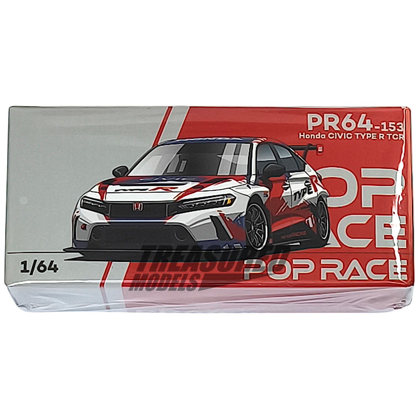 Pop Race Honda Civic Type-R (FL5) TCR - Presentation PR640153 1/64 Die Cast