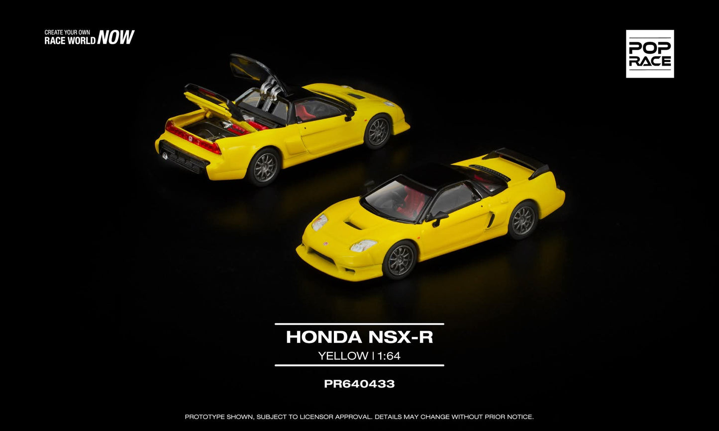 *Pre-Order* Pop Race Honda NSX-R Yellow PR640433 1/64 Diecast