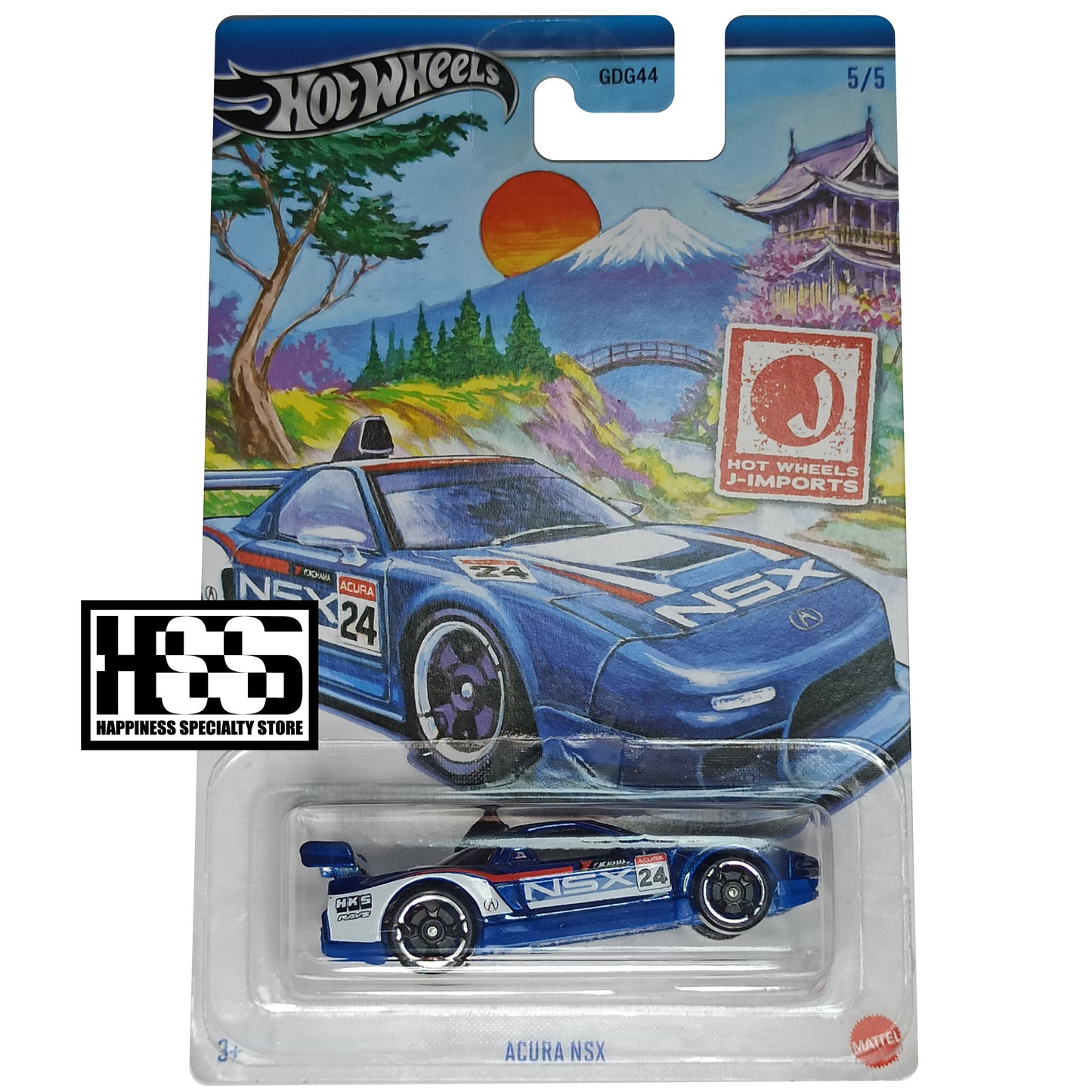 Honda Acura NSX Metalflake Dark Blue 2024 HW J-Imports Hot Wheels 1/64 Diecast