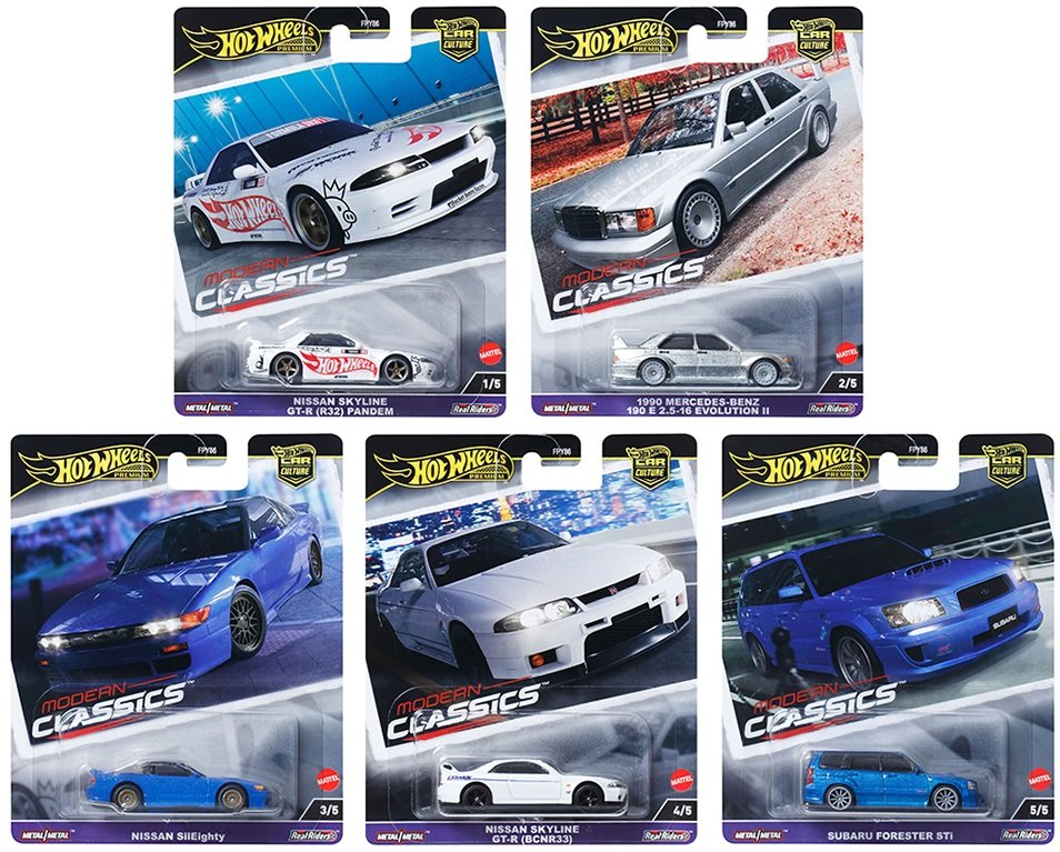 Hot Wheels Modern Classics Set of 5 2024 Premium Car Culture 1/64 Diecast