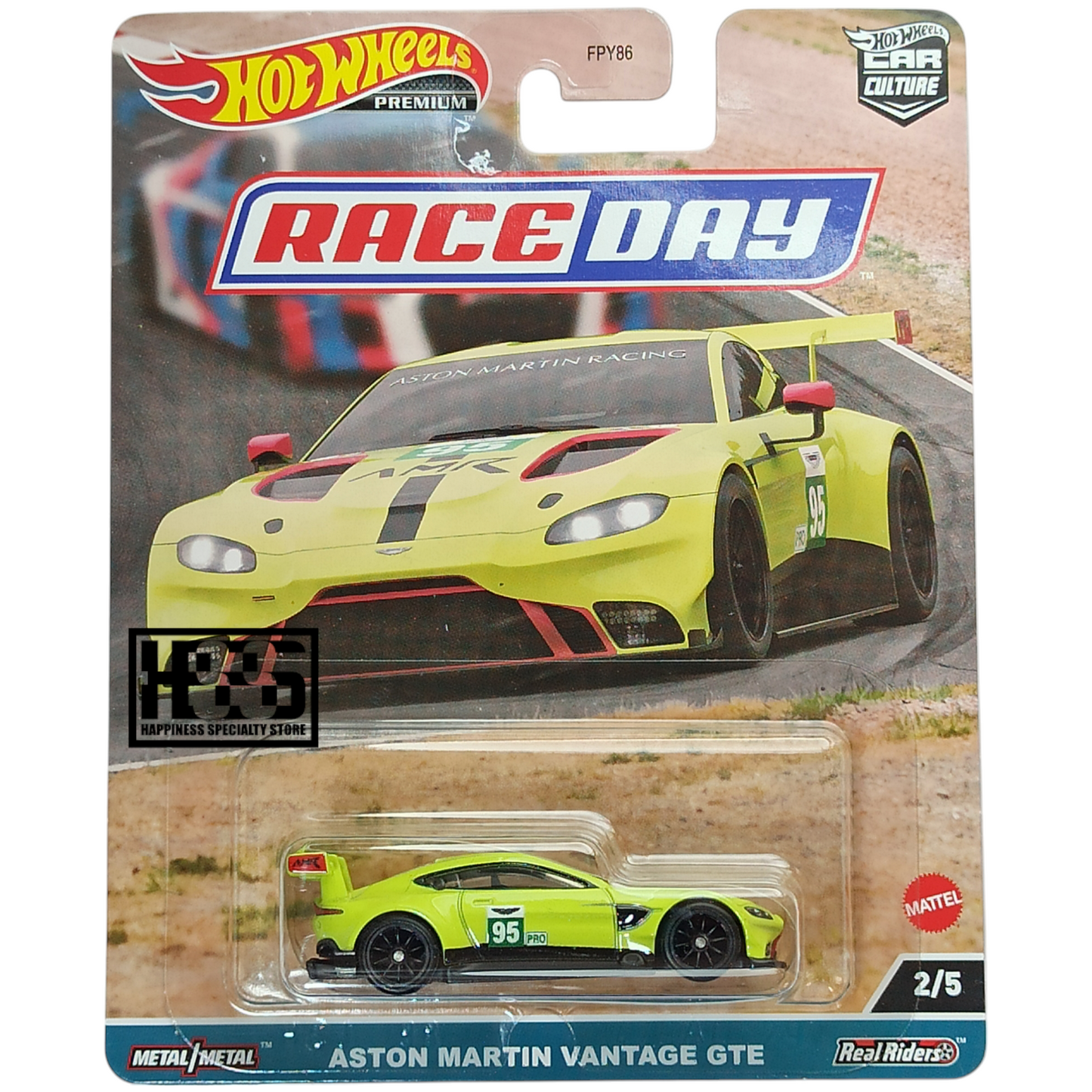 Hot Wheels Aston Martin Vantage GTE Lime Essence 2023 Premium Car Culture Race Day 1/64 Die Cast