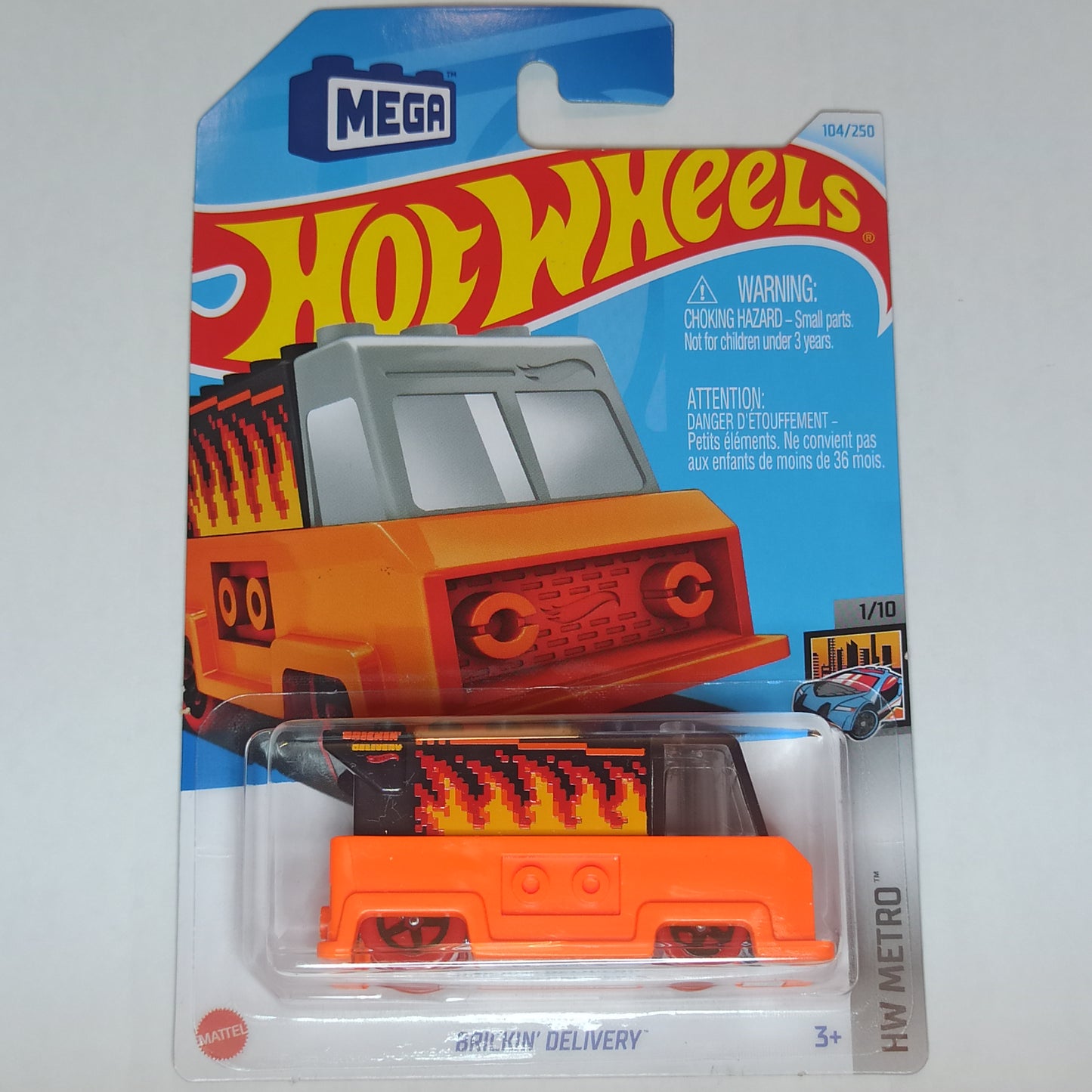 Hot Wheels Brickin Delivery Orange 2024 HW Metro 1/64 Diecast