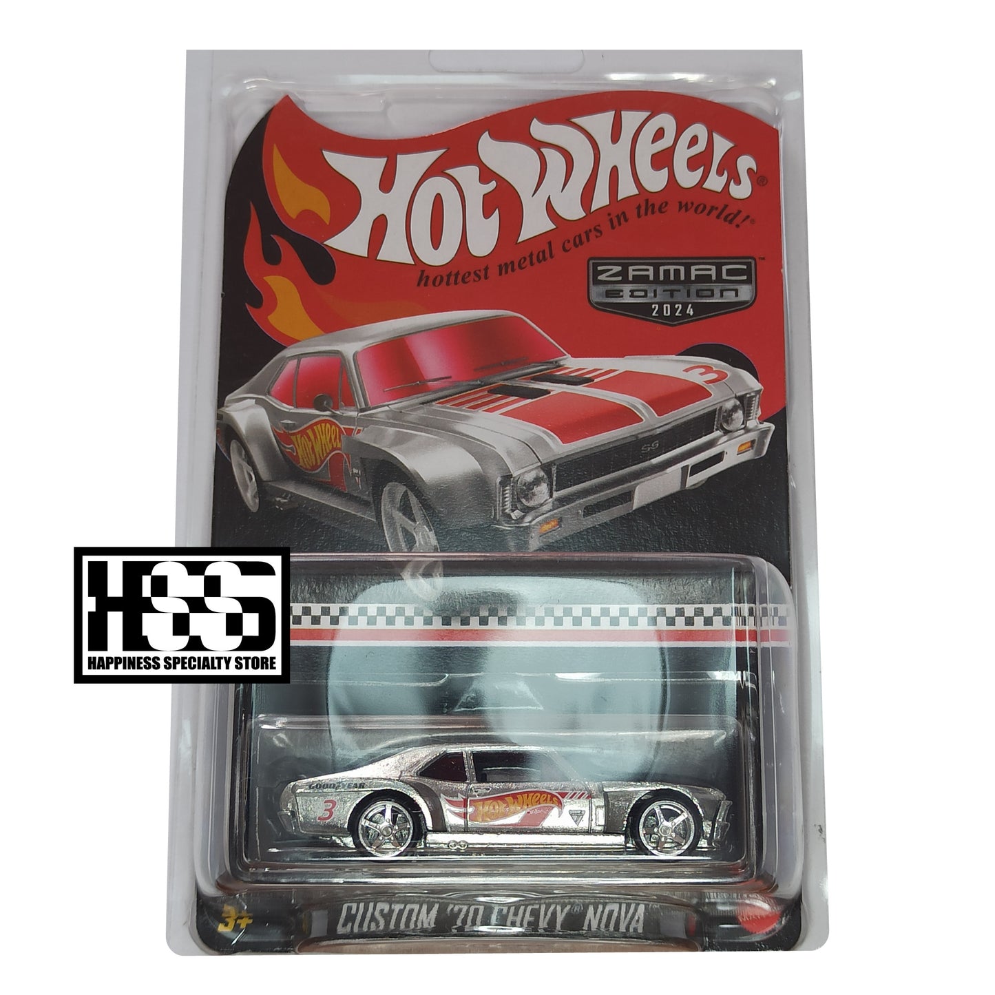 Hot Wheels Chevy Custom 70 Nova Zamac 2024 Mail In Collection 1/64 Diecast