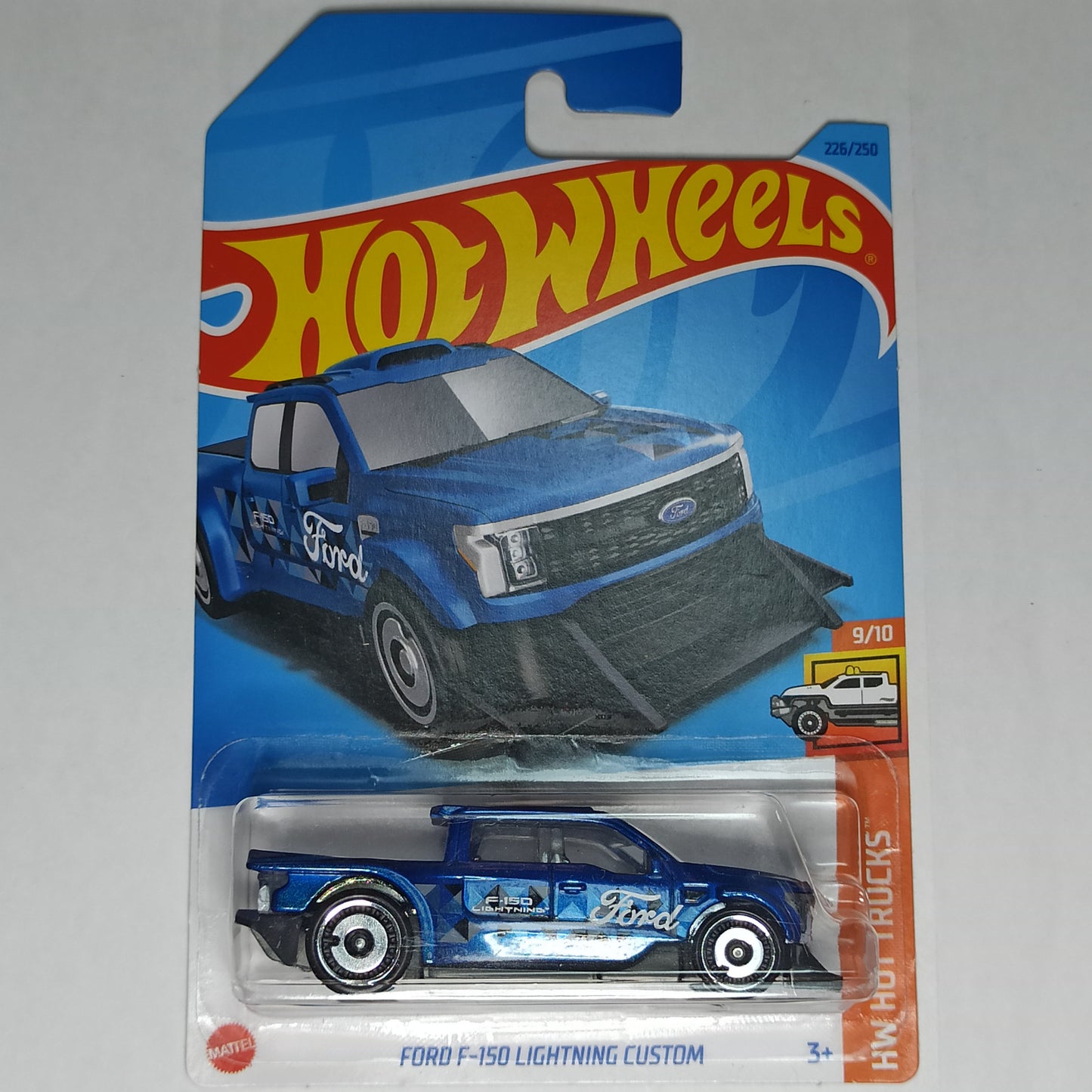 Hot Wheels Ford F-150 Lightning Custom Metalflake Dark Blue 2023 HW Hot Trucks 1/64 Diecast