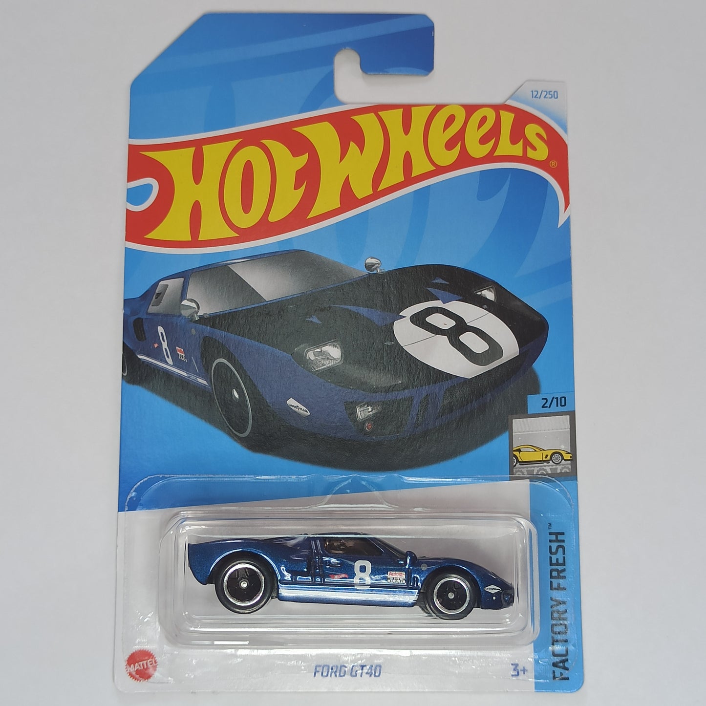 Hot Wheels Ford GT40 Dark Blue 2024 Factory Fresh 1/64 Diecast