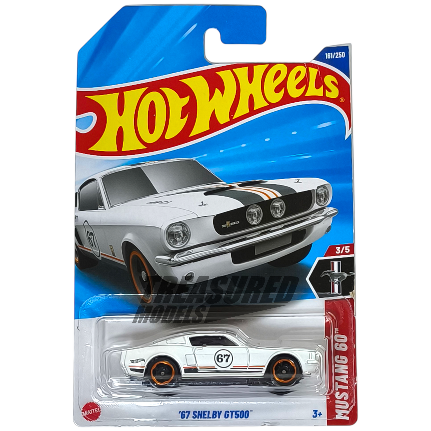 Hot Wheels Ford Shelby 67 GT500 White 2025 Main Line Mustang 60th 1/64 Die Cast