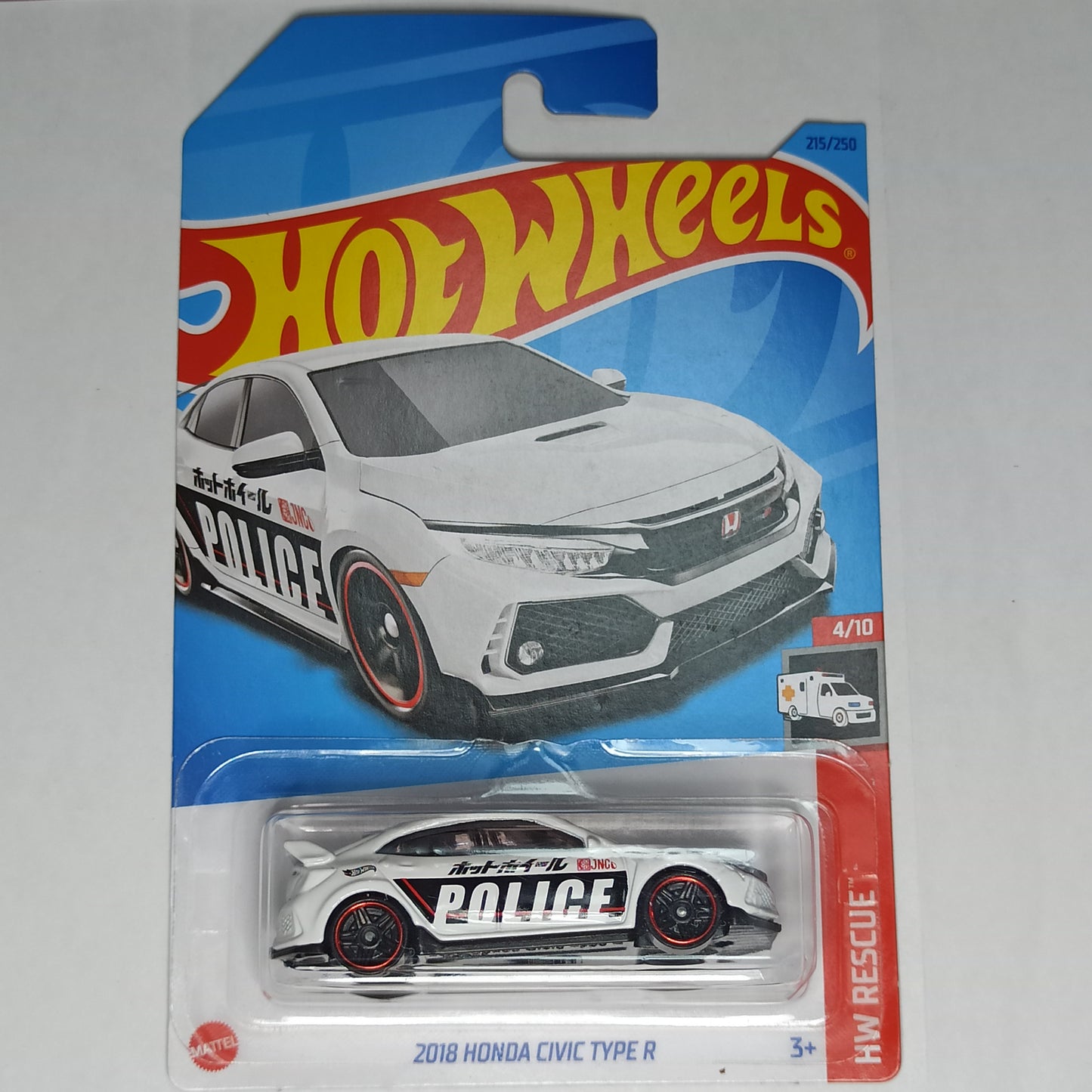 Hot Wheels Honda 18 Civic Type R White 2023 HW Rescue 1/64 Diecast