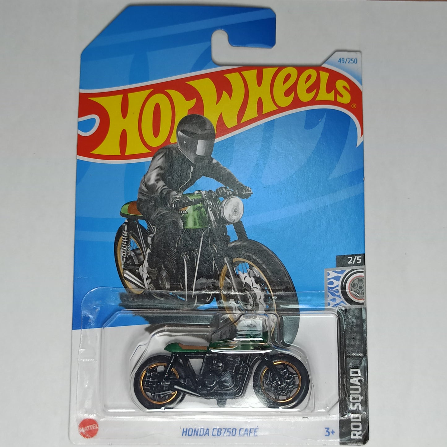 Hot Wheels Honda CB750 Cafe Dark Green 2024 Rod Squad 1/64 Diecast
