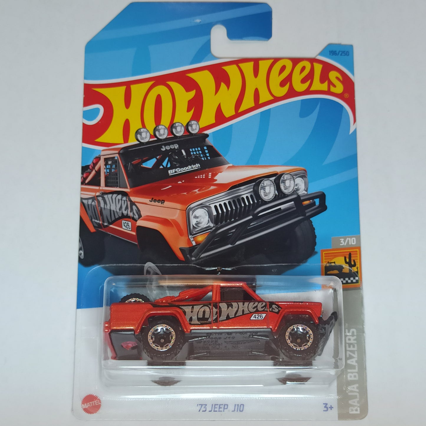 Hot Wheels Jeep 73 J10 Metalflake Orange 2023 Baja Blazers 1/64 Diecast