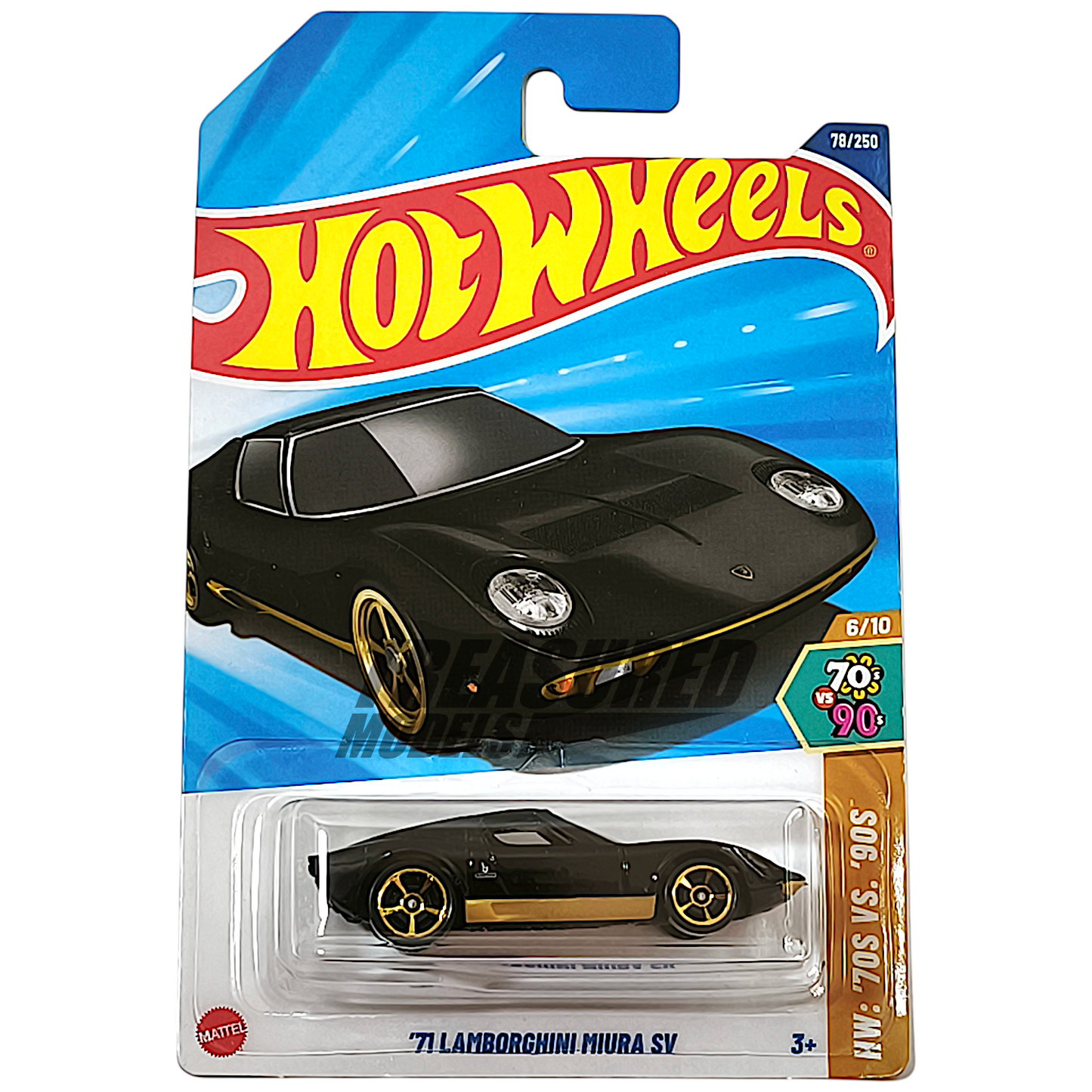 Hot Wheels Lamborghini 71 Miura SV Nero Cangiante 2025 Main Line HW 70s vs 90s 1/64 Diecast