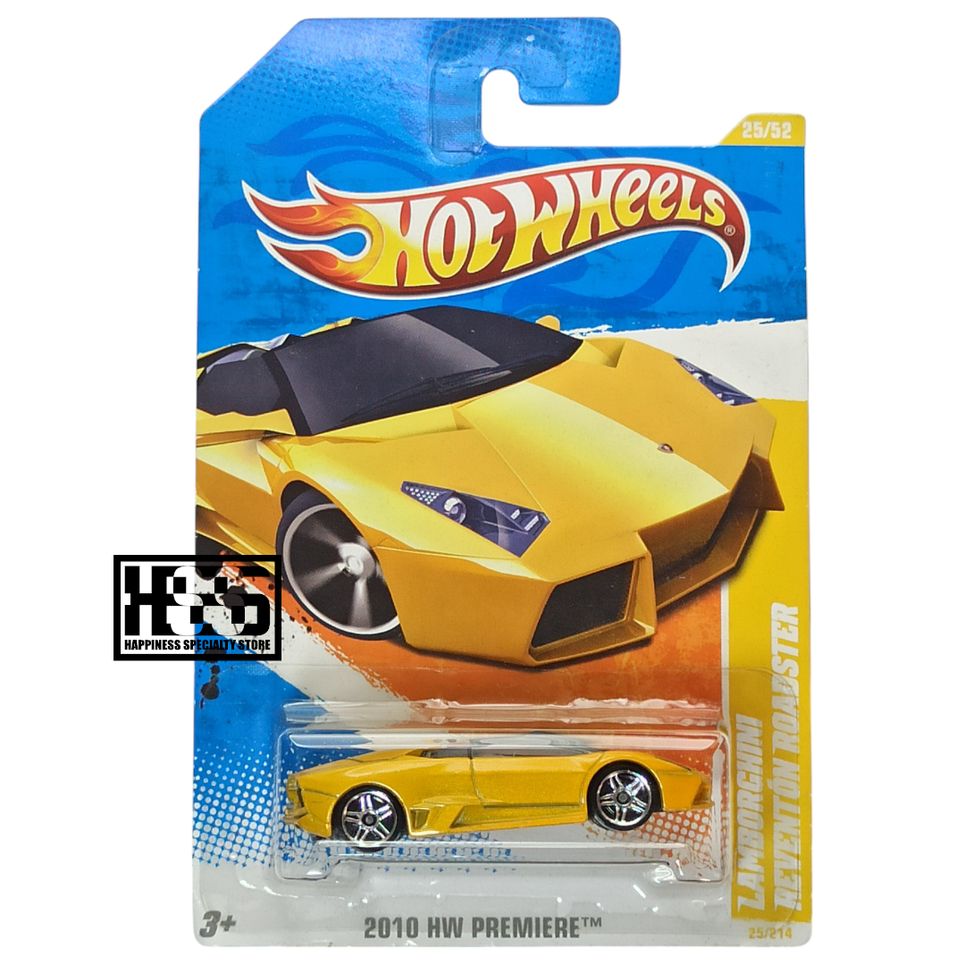 Hot Wheels Lamborghini Reventón Roadster Pearl Dark Yellow 2010 HW Premiere 1/64 Diecast