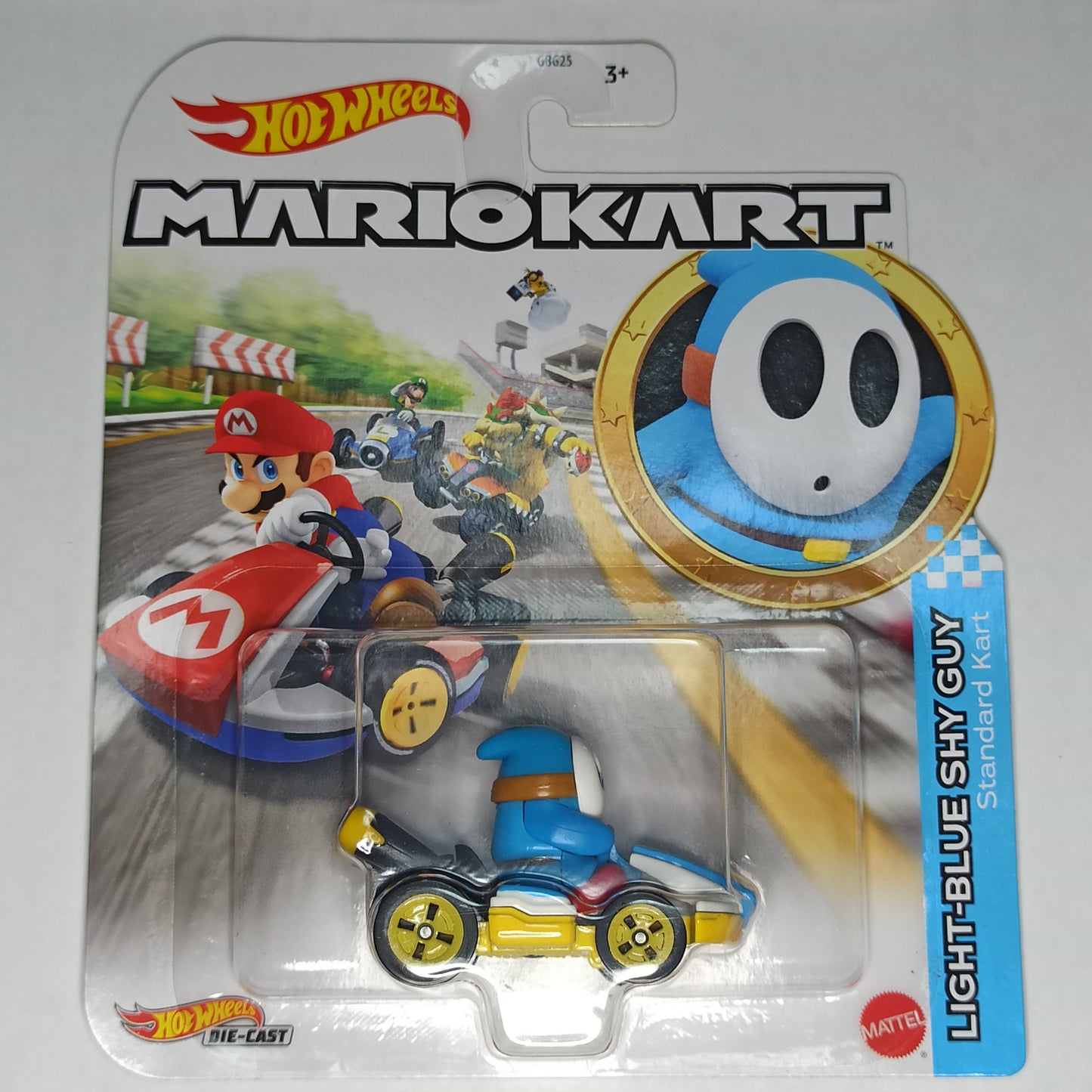Hot Wheels Mario Kart Light-Blue Shy Guy Standard Kart Light Blue 2023 1/64 Diecast
