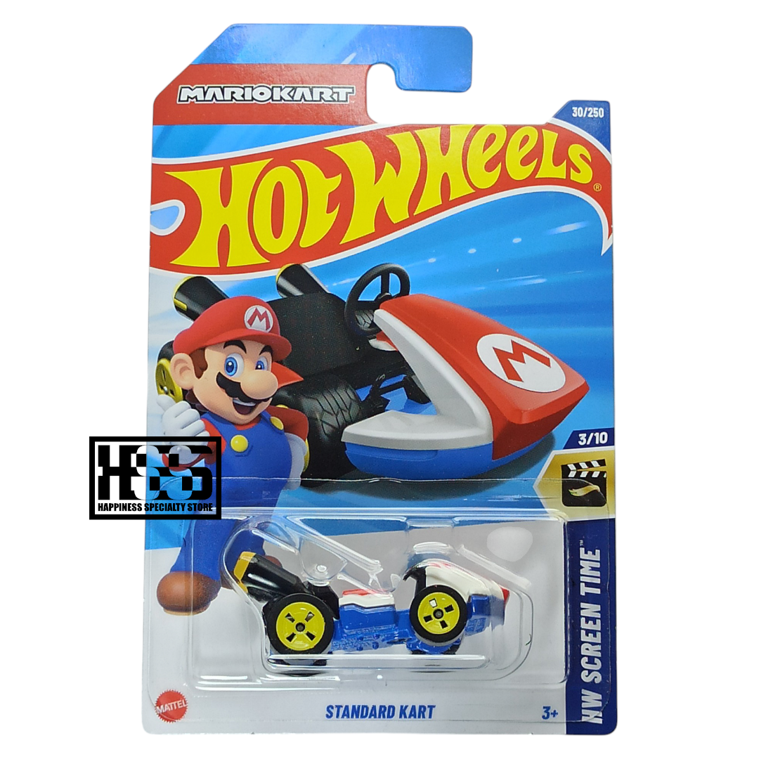 Hot Wheels Mario Kart Standard Kart Red & White 2025 HW Screen Time 1/64 Die Cast