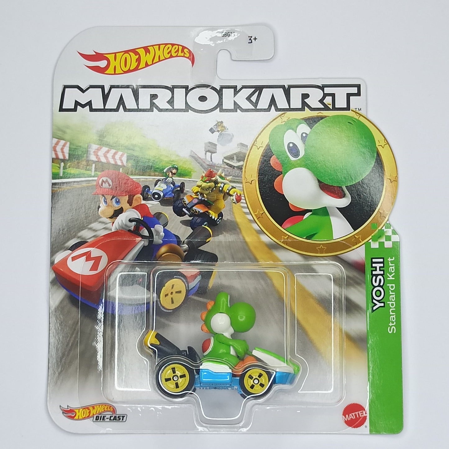 Hot Wheels Mario Kart Yoshi Standard Kart 2024 Mix 1 1/64 Diecast