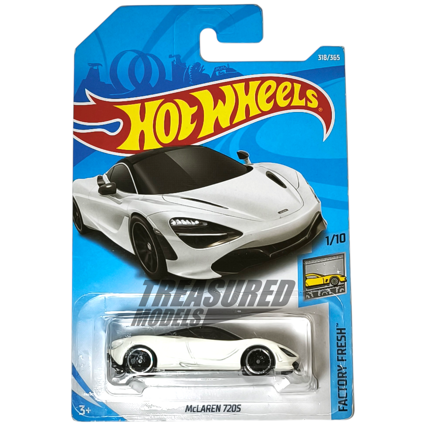 Hot Wheels McLaren 720S Silica White 2018 Main Line Factory Fresh 1/64 Die Cast