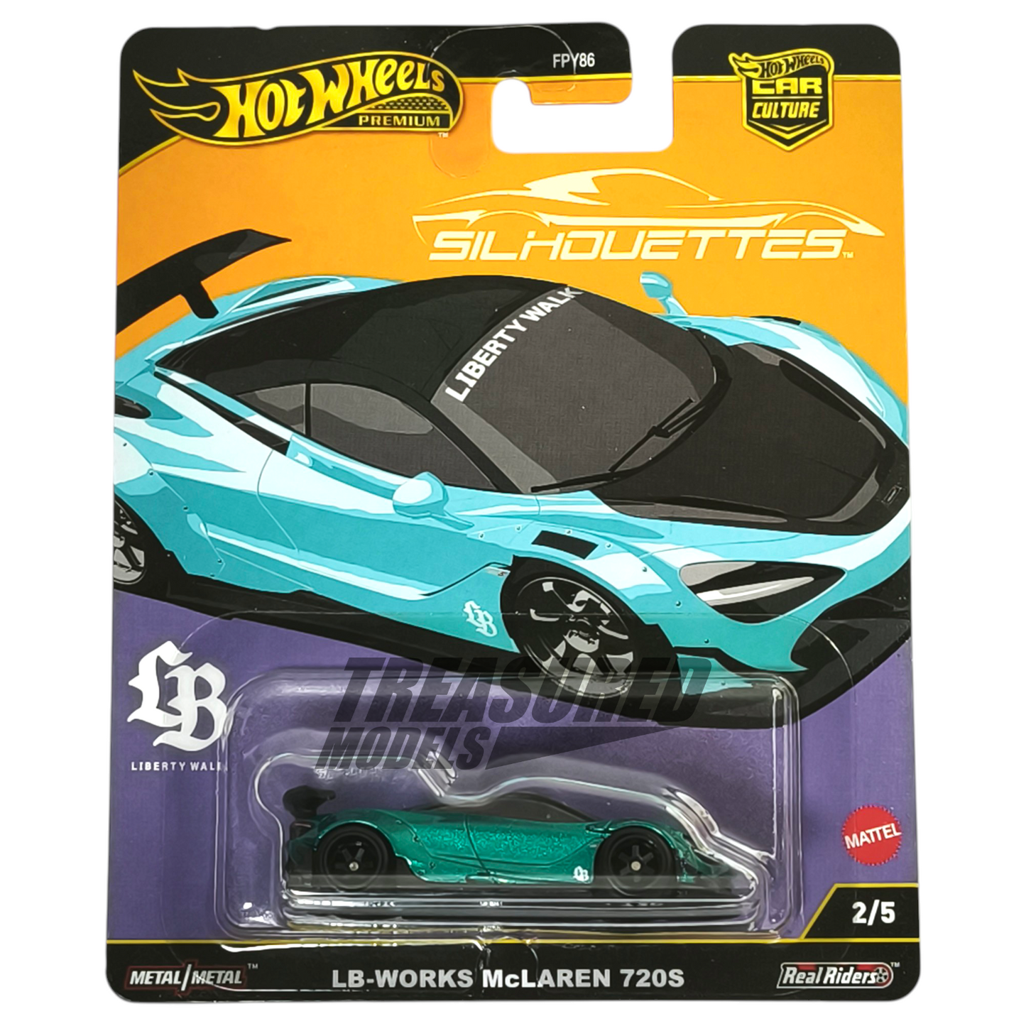 Hot Wheels McLaren 720s LB-Works Belize Blue 2025 Premium Car Culture Silhouettes 1/64 Die Cast