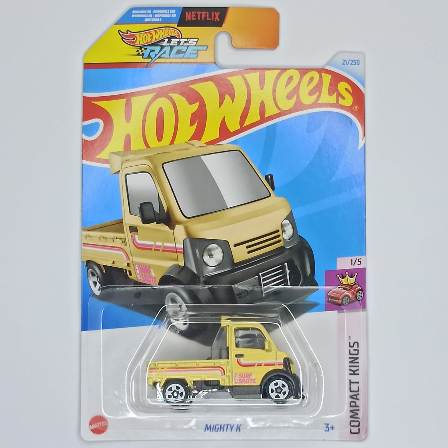 Hot Wheels Mighty K Light Yellow 2024 HW Compact Kings 1/64 Diecast