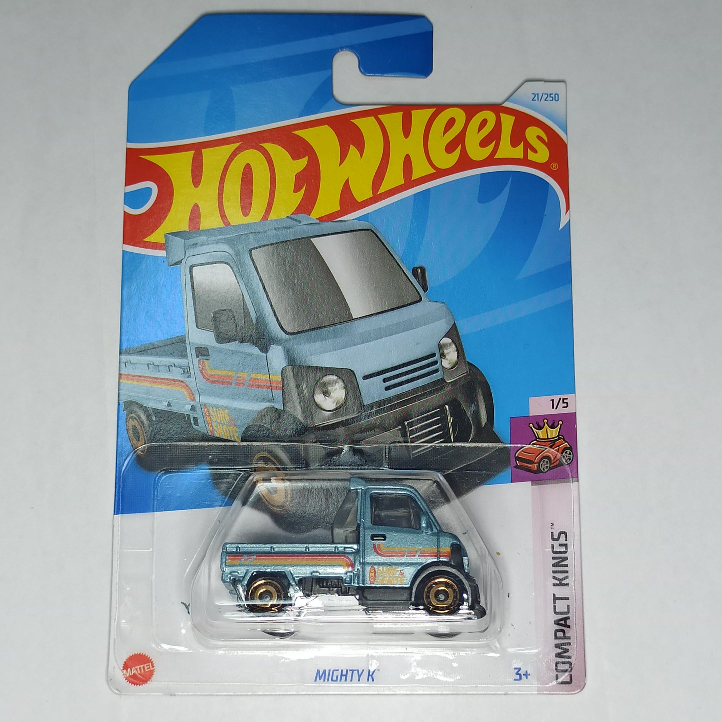 Hot Wheels Mighty K Metalflake Light Blue 2024 HW Compact Kings 1/64 Diecast