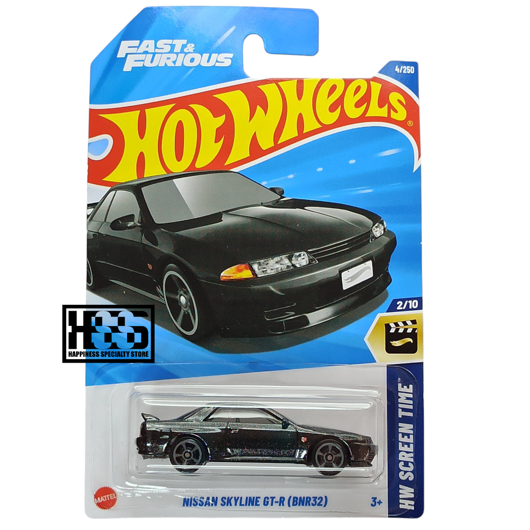 Hot Wheels Nissan Skyline GT-R BNR32 Metallic Dark Gray 2025 Fast & Furious HW Screen Time 1/64 Diecast