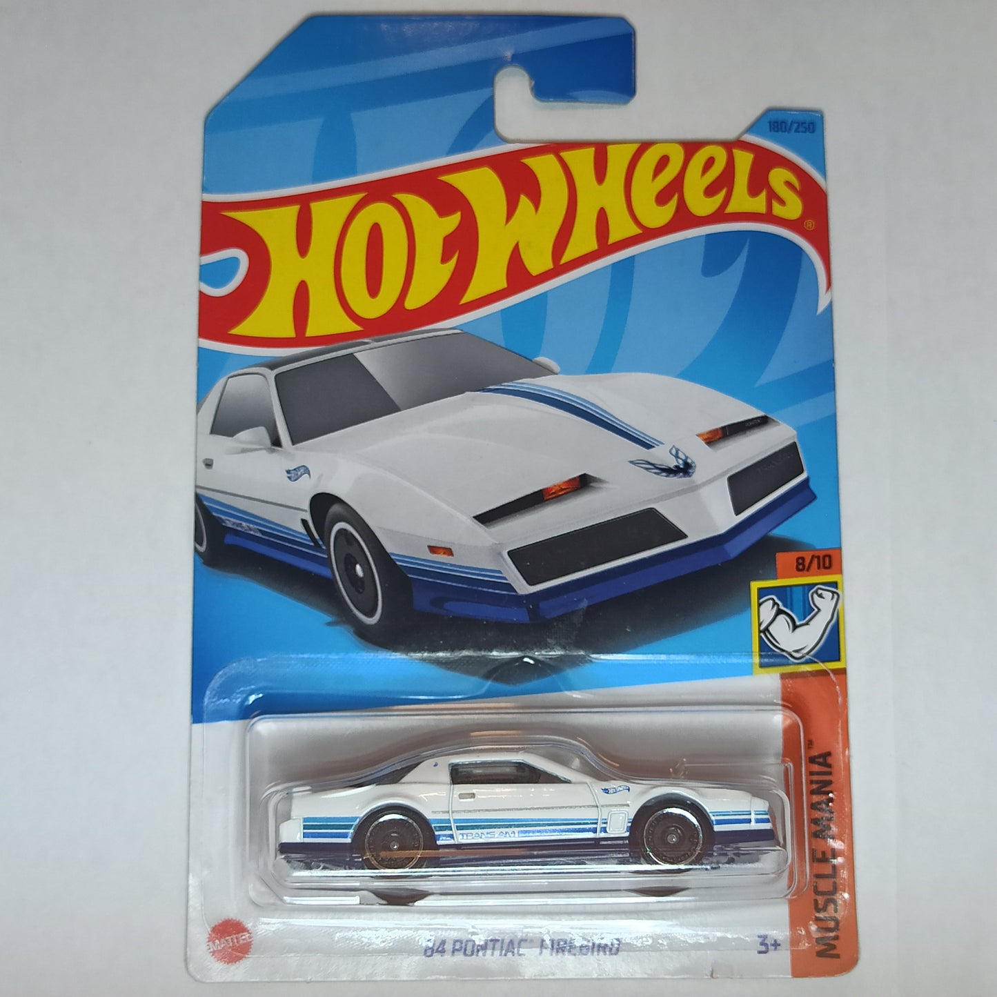 Hot Wheels Pontiac 84 Firebird White 2023 Muscle Mania 1/64 Diecast