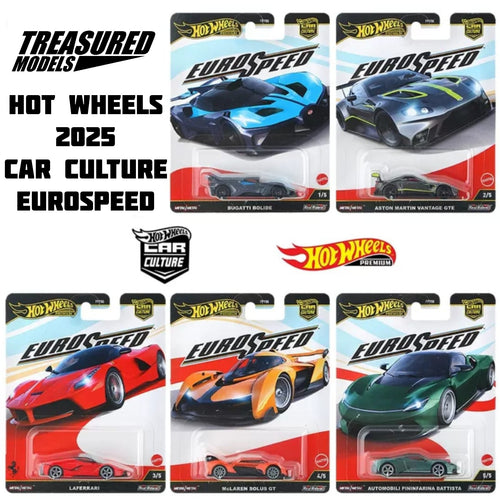 Hot Wheels Premium Car Culture Euro Speed Set of 5 1/64 Die Cast