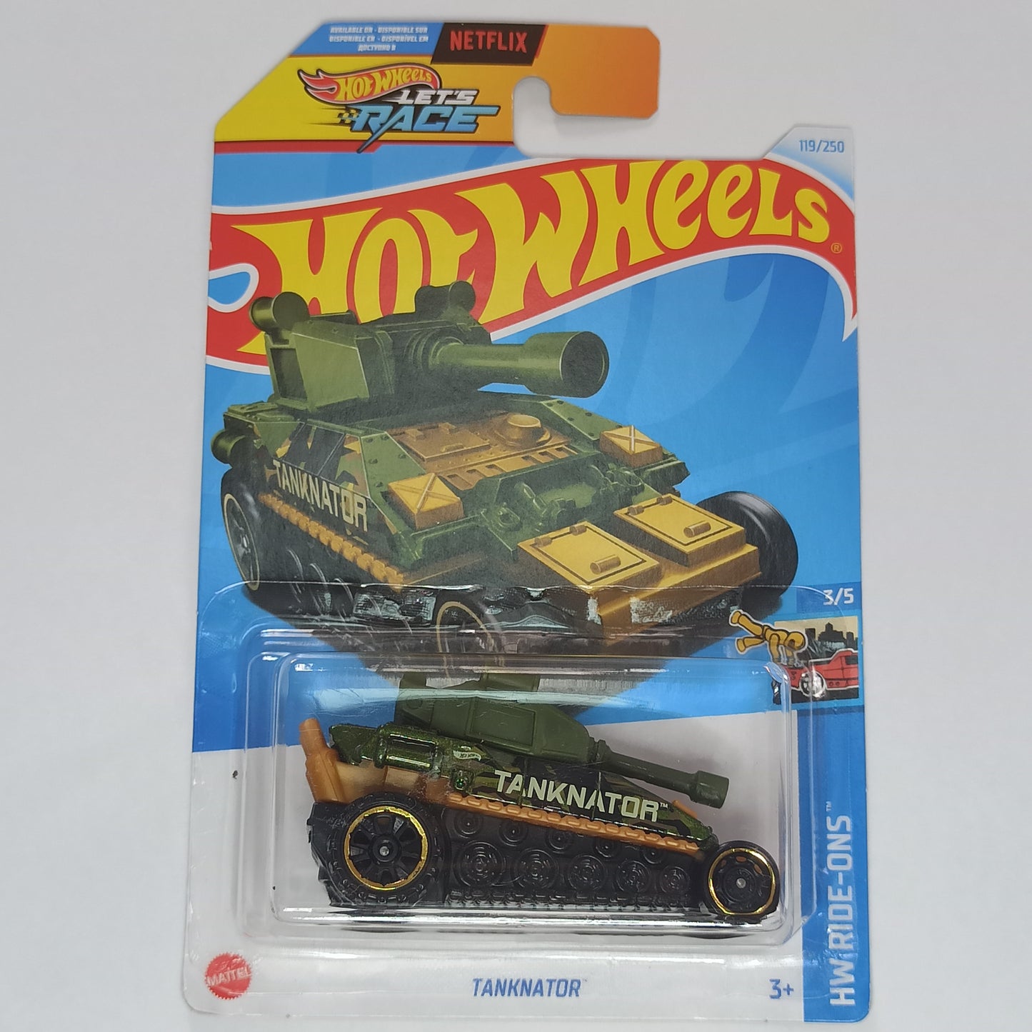 Hot Wheels Tanknator Dark Green 2024 HW Ride-Ons 1/64 Diecast
