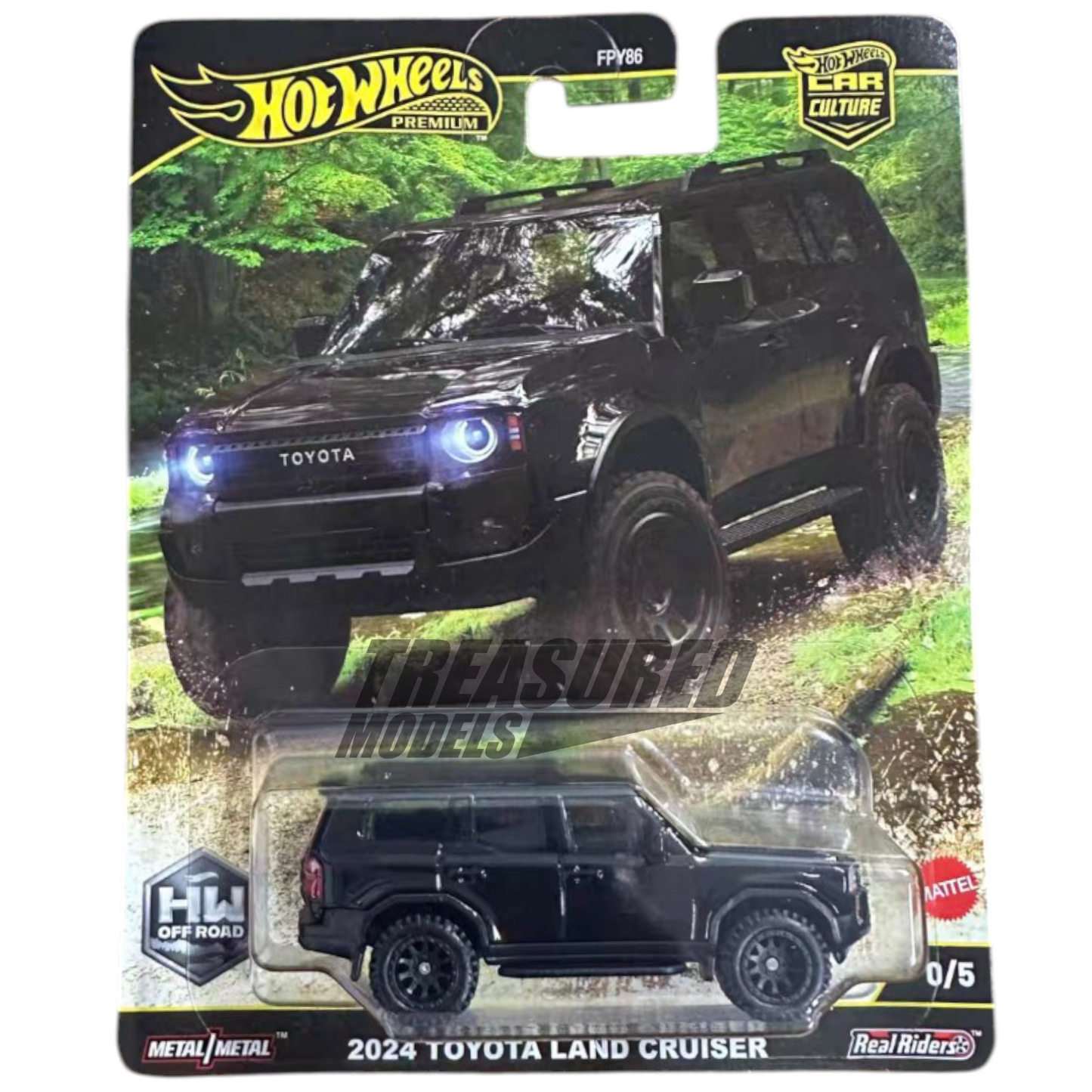 Hot Wheels Toyota 2024 Land Cruiser Black 2025 Chase Premium Car Culture 1/64 Die Cast