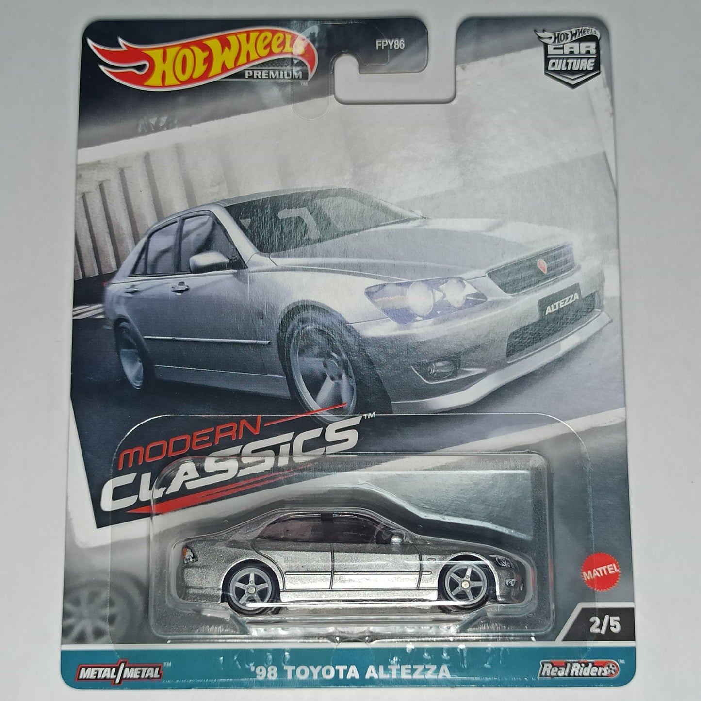 Hot Wheels Toyota 98 Altezza Silver 2023 Car Culture Premium Modern Classics 1/64 Diecast
