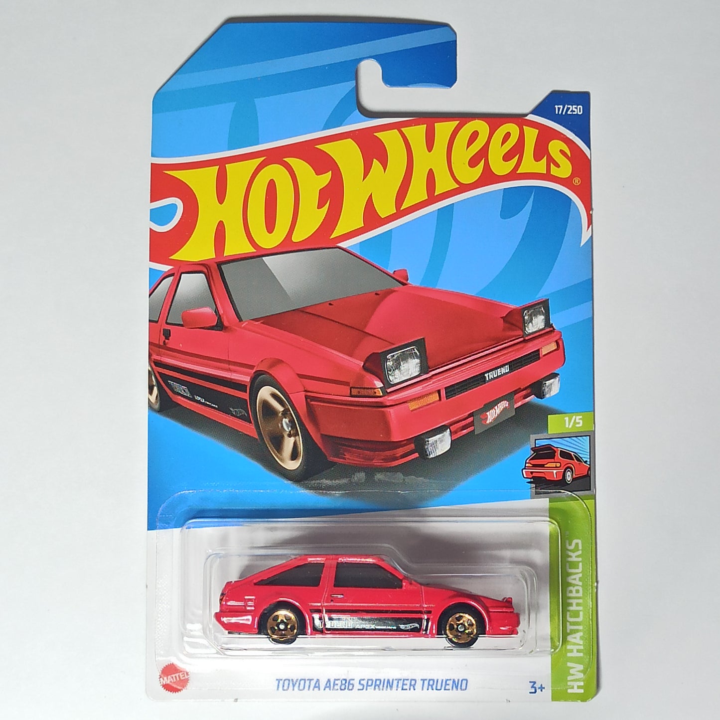Hot Wheels Toyota AE86 Sprinter Trueno Red 2022 HW Hatchbacks 1/64 Diecast