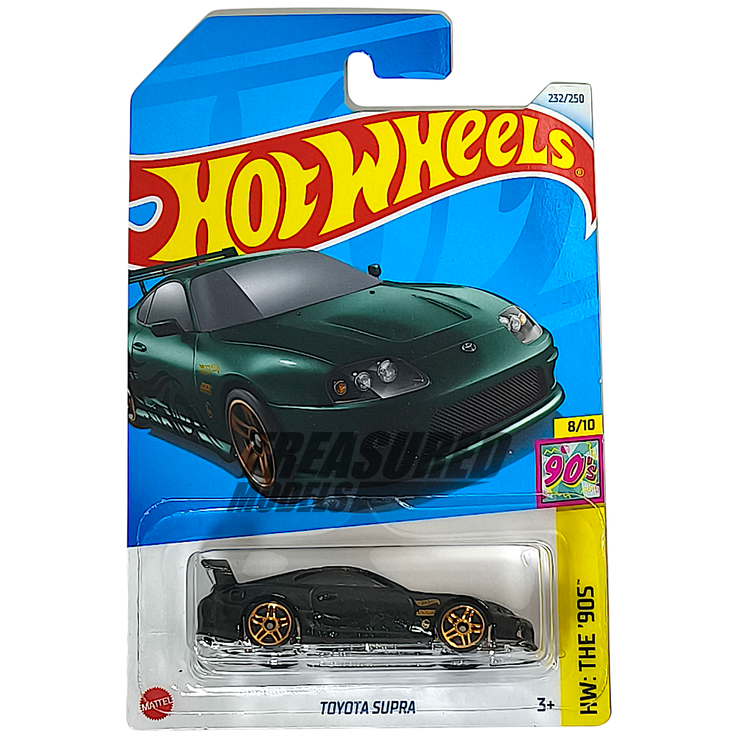Hot Wheels Toyota Supra Metalflake Evergreen 2024 HW The 90s