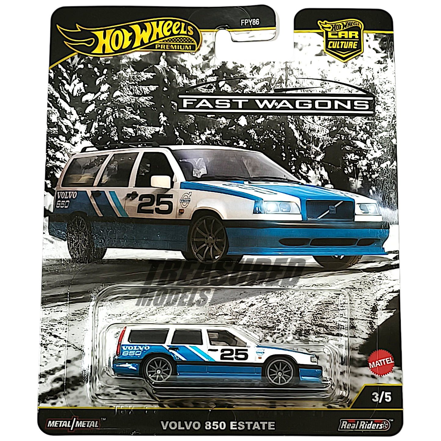 Hot Wheels Volvo 850 Estate White 2025 Premium Car Culture Fast Wagons 1/64 Diecast