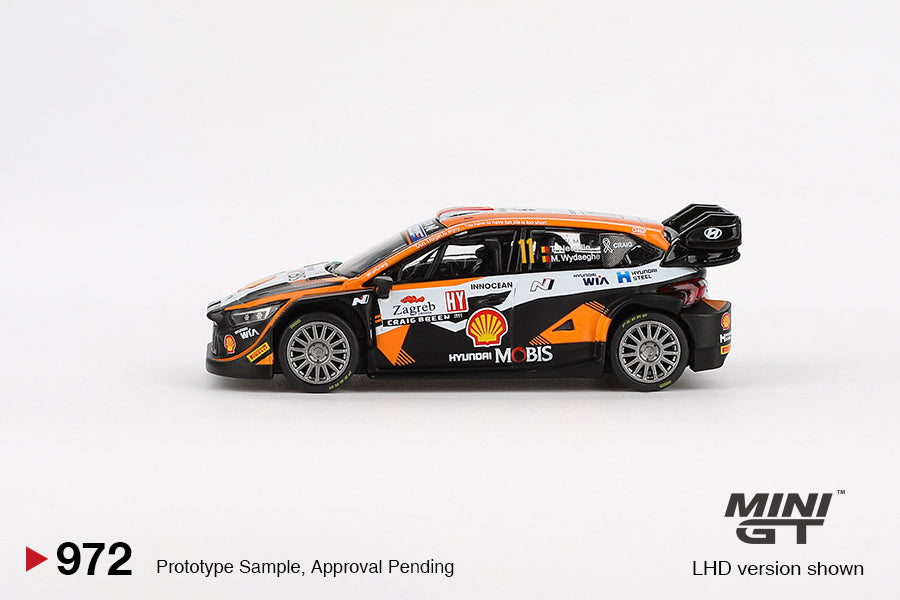 Mini GT Hyundai i20 N Rally1 #11 2023 Rally Croatia Power Stage Winner MGT00972 1/64 Diecast
