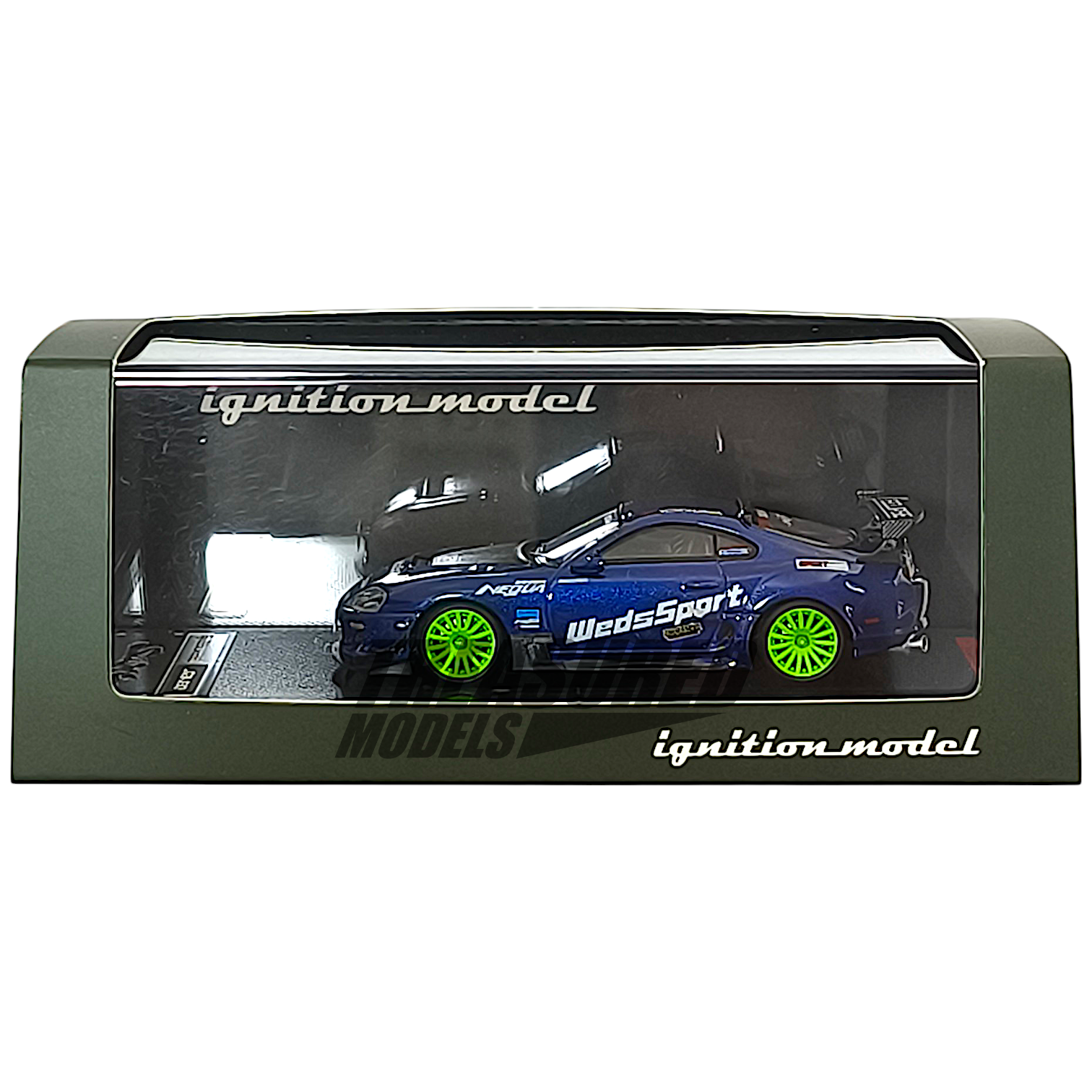 Ignition Models Toyota Supra JZA80 RZ Blue Metallic 1/64 Diecast