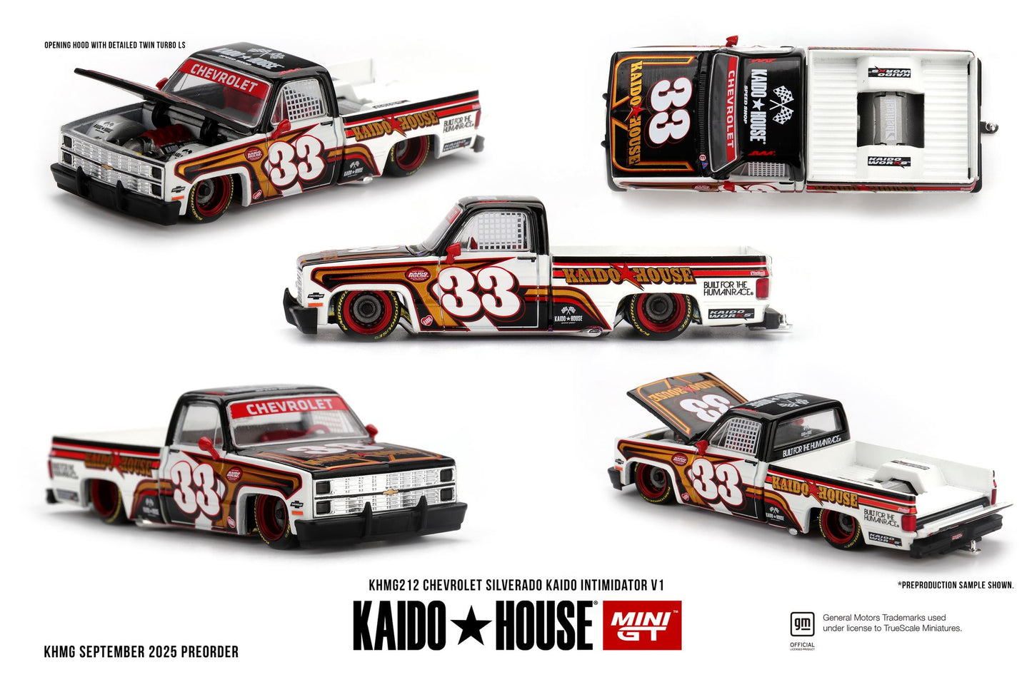 Kaido House Chevrolet Silverado Kaido Intimidator V1 KHMG212 1/64 Die Cast