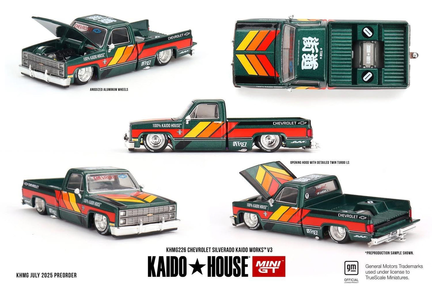 Kaido House Chevrolet Silverado Kaido Works V3 KHMG226 1/64 Die Cast