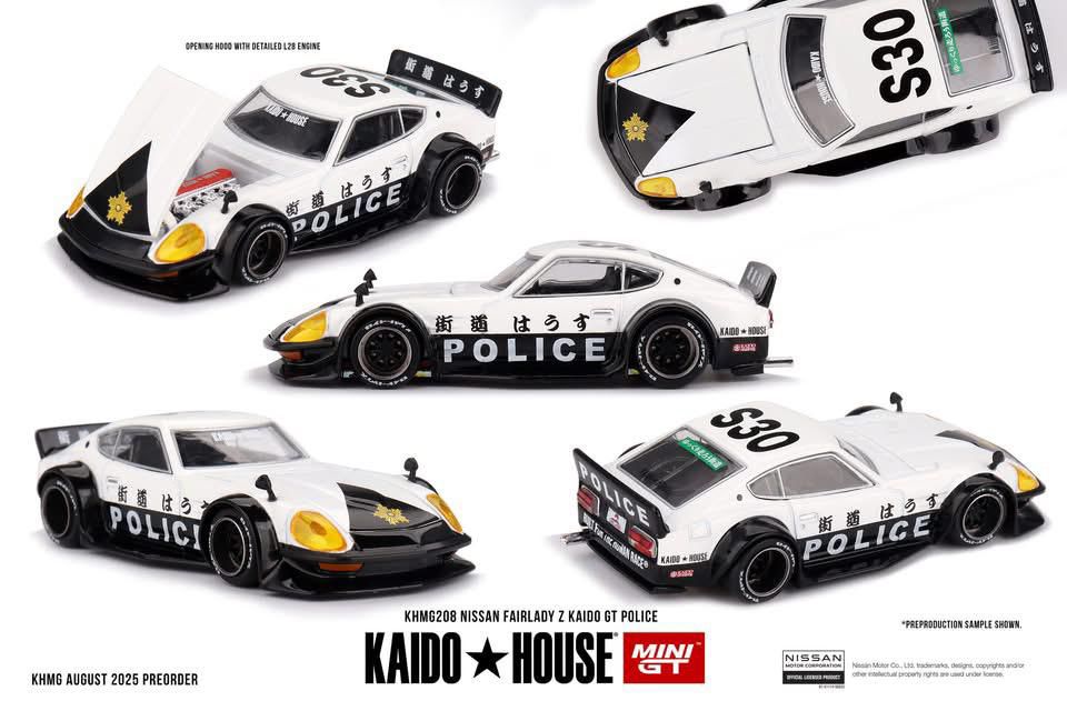 Kaido House Nissan Fairlady Z Kaido GT Police KHMG208 1/64 Die Cast