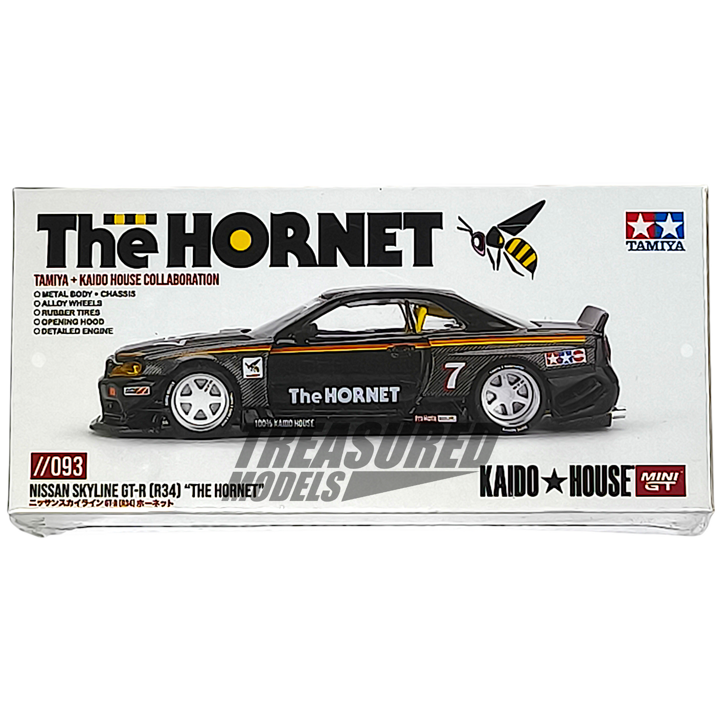 Kaido House Nissan Skyline GT-R R34 Tamiya x Kaido House The Hornet KHMG093 1/64 Die Cast