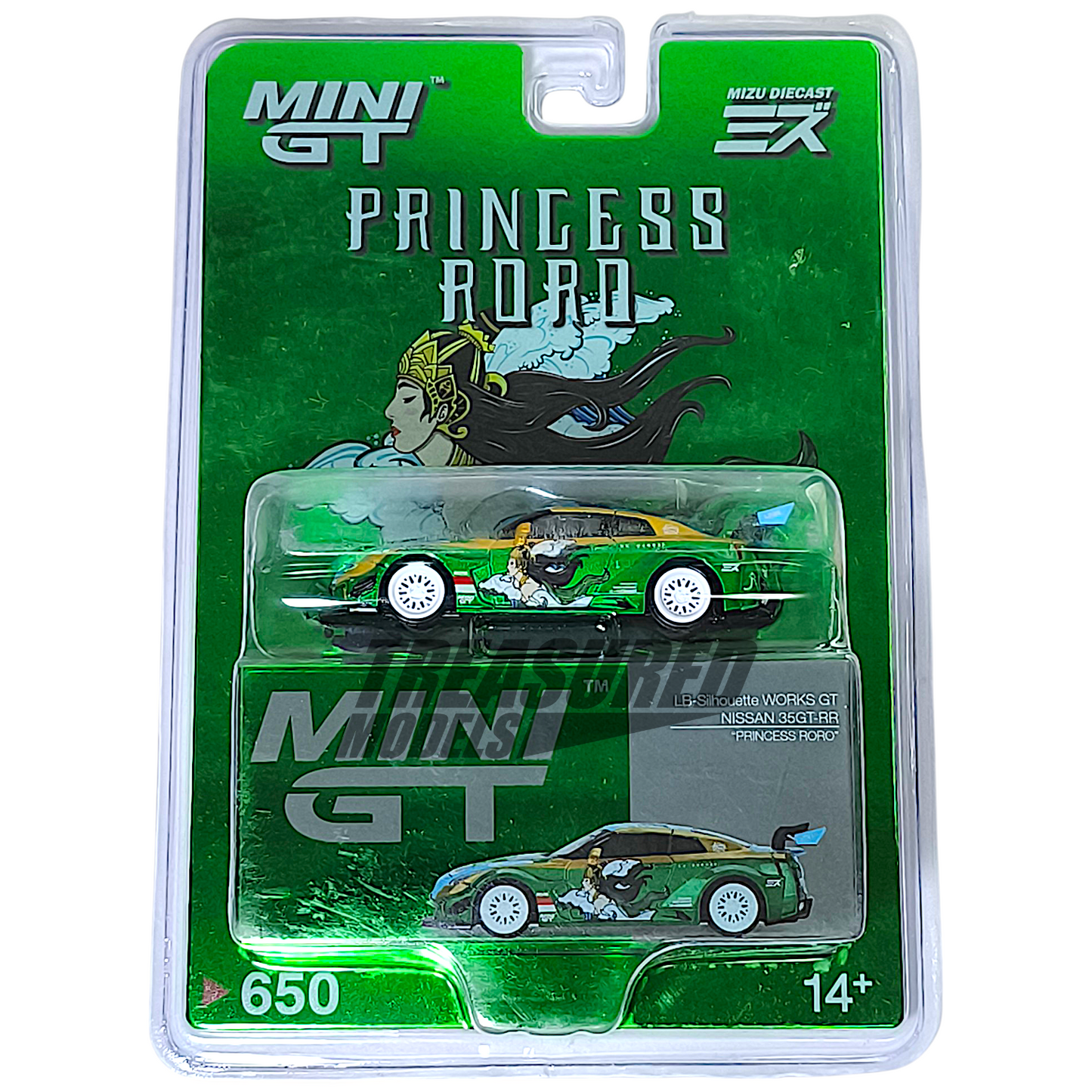 Mini GT LB-Silhouette WORKS GT Nissan 35GT-RR Ver.2 PRINCESS RORO MINI GT x MIZU Diecast MGT00650 1/64 Die Cast