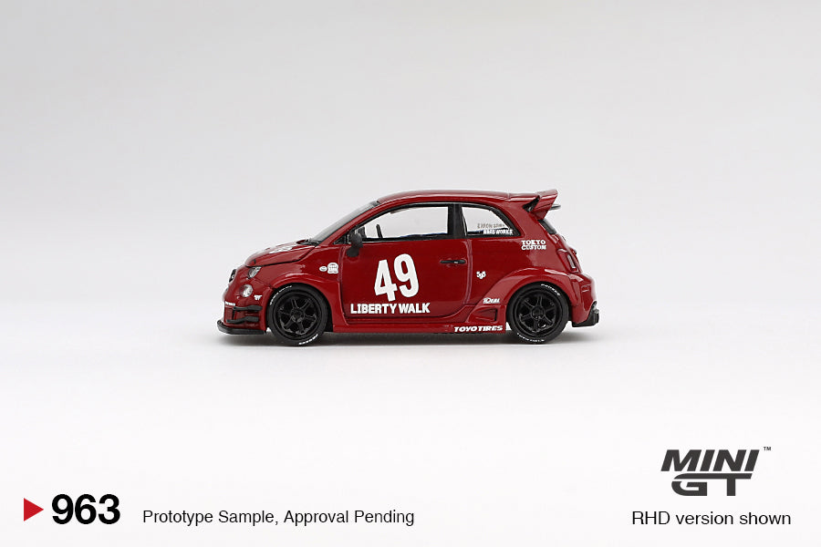 Mini GT LB-WORKS x Abas Works ABARTH 595 Red MGT00963 1/64 Die Cast