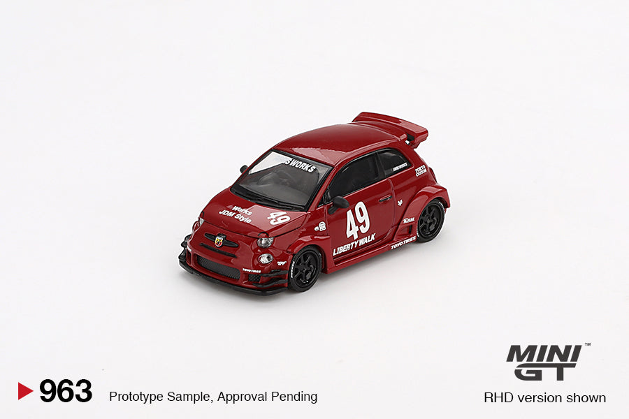 Mini GT LB-WORKS x Abas Works ABARTH 595 Red MGT00963 1/64 Die Cast