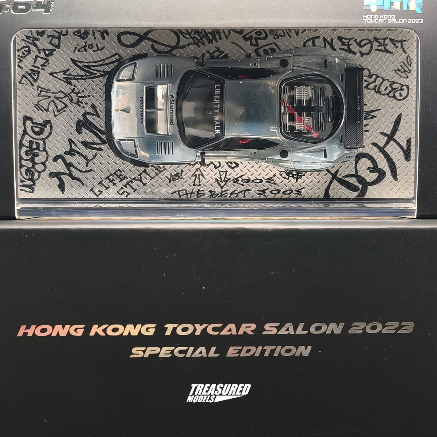 CHASE! Inno64 LBWK Ferrari F40 Chase Matte Black Hong Kong Toy Car Salon 2023 Event Exclusive 1/64 Diecast