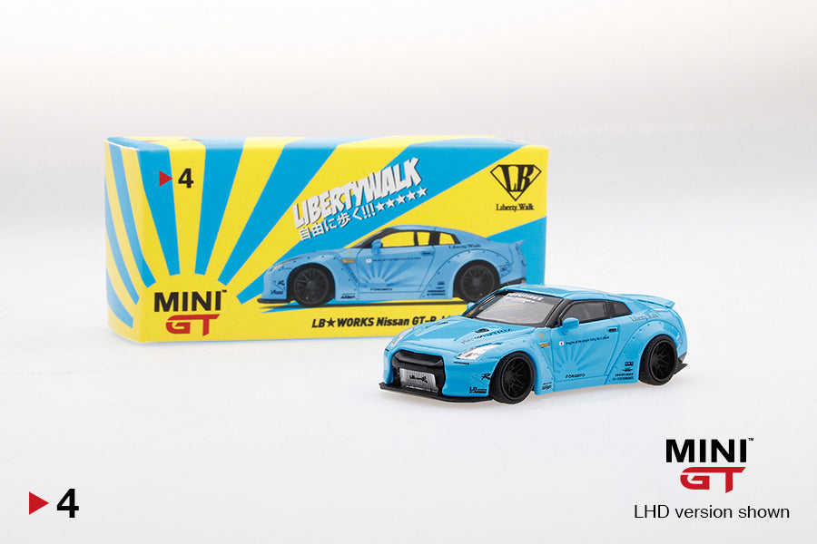 Mini GT LB☆WORKS Nissan GT-R (R35) Light Blue MGT00004 1/64