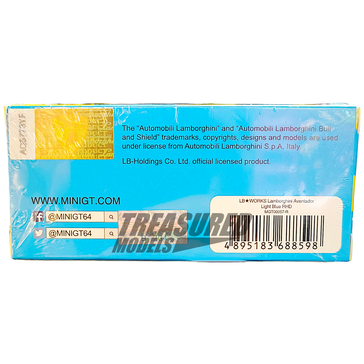 Mini GT Lamborghini Aventador LB Works Light Blue MGT00057 1/64 Diecast