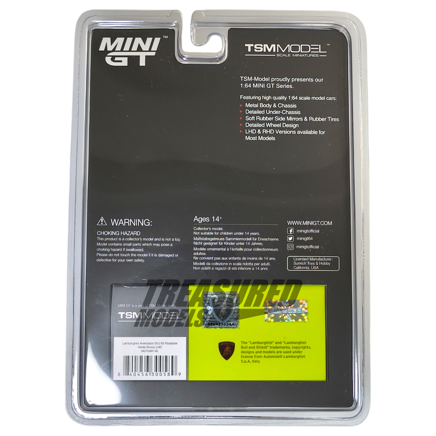 Mini GT Lamborghini Aventador SVJ 63 Roadster Verde Shock MGT00887 1/64 Die Cast