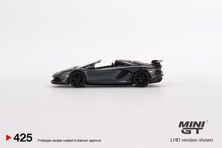 Mini GT Lamborghini Aventador SVJ Roadster Grigio Telesto MGT00425 1/64 Die Cast