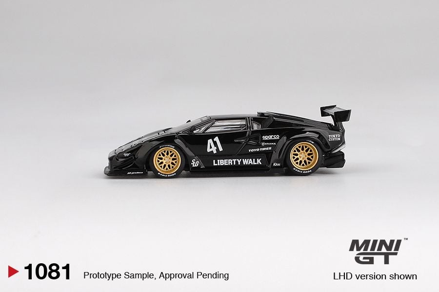 Mini GT Lamborghini Countach LB-WORKS Black MGT01081 1/64 Die Cast