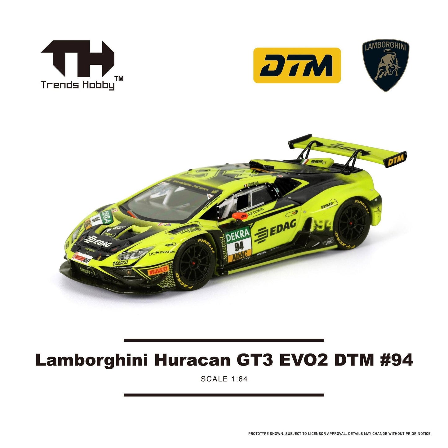 Trends Hobby Lamborghini Huracan GT3 EVO2 DTM #94 241083B 1/64 Diecast