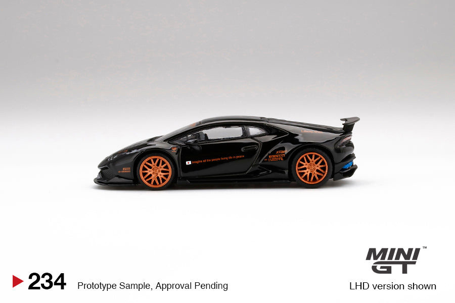 Mini GT Lamborghini Huracan Ver. 1 Black LB Works Blister Packaging LBWK Card MGT00234 1/64 Diecast